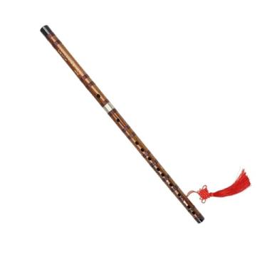 Imagem de Flauta profissional de bambu de madeira em D chave instrumento de sopro tradicional chinês