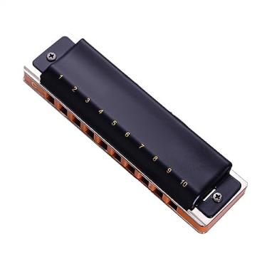 Imagem de Gaita de chave C de 10 furos para adultos tocando instrumento musical de bolso com estojo (cor: 02)