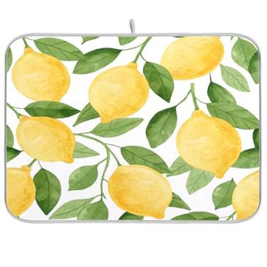 Imagem de Blueangle — Tapete de microfibra para bancada de cozinha, almofada seca para limoinhos para pratos, talheres, louças, louças, louças, pratos, lavar à máquina (40,64 cm x 45,72 cm)