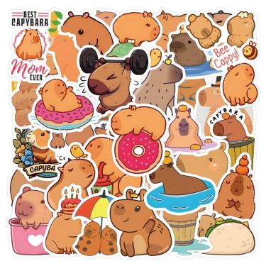 Imagem de Adesivos Capybaras Waterproof Vinyl Anime 60 unidades/lote 5-7 cm