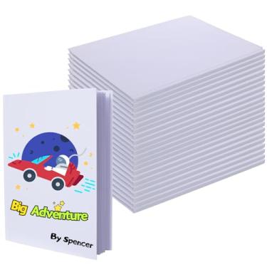 Imagem de Litpoetic Hardcover Books for Kids to Write Stories, 7 x 10 Inch Unlined Journals Hardcover Sketch Book for Students (18 Sheets/36 Pages, 24 Pack)