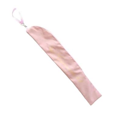 Imagem de simhoa Bolsa para bastão de dança, ideal para guardar fitas e outros acessórios de ginástica. Perfeita para presentear. Estojo de transporte prático e, Luz Rosa
