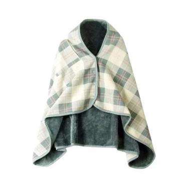 Imagem de Cachecol Elegante Feminino Em Tartan Plaid, Dupla Camada, Quente Para 