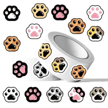 Imagem de 500Pcs Cute Animal Flower Paw Pets Paw Stickers Aesthetic Cool Colorful Stickers Doodle Vinyl PVC Waterproof Stickers for Water Bottles Laptop Computer Skateboard Coffee Mugs Phone Decoration