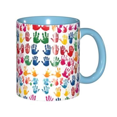 Imagem de Zeraoke Impressão à mão canecas de café criativas, personalizadas, presente para família, tamanho 325 ml, unissex