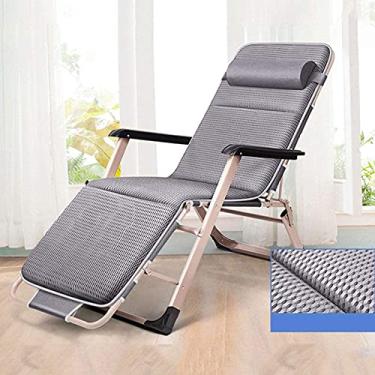 Imagem de YYBOES Cadeira relaxante de escritório para varanda, pátio, gravidade zero, cadeira relaxante, espreguiçadeira, tamanho grande, ajustável, com almofada respirável, confortável