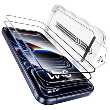 Imagem de GolbinBox Película protetora de tela de vidro temperado para iPhone 17 Pro Max, [3,8 m à prova de estilhaçamento de grau militar] [dureza 9H] Película de cobertura total para iPhone 17ProMax de 6,9