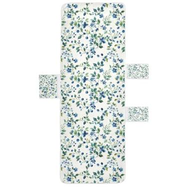 Imagem de STAYTOP Lindas flores pequenas, capa de toalha para espreguiçadeira, capa de cadeira de praia macia com bolsos para jardim ao ar livre, pátio, pátio, banhos de sol, gramado, 215 x 76 cm