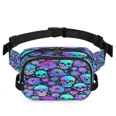 Imagem de Pochete psicodélica de margaridas coloridas para mulheres e homens com alça ajustável, bolsa transversal, bolsa de peito, bolsa tiracolo, Cor 22