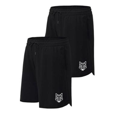 Imagem de Kit 2 Bermudas Masculinas Dry Academia Lobo Alpha Co UseAlpha