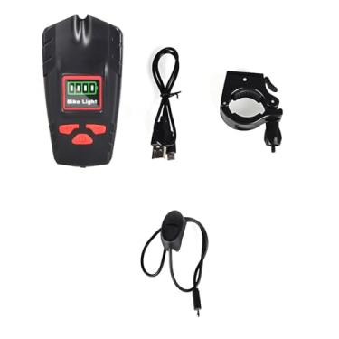 Imagem de Luz de Bicicleta com Velocímetro Buzina Sem Fio 2000mAh Farol Alta Brilho