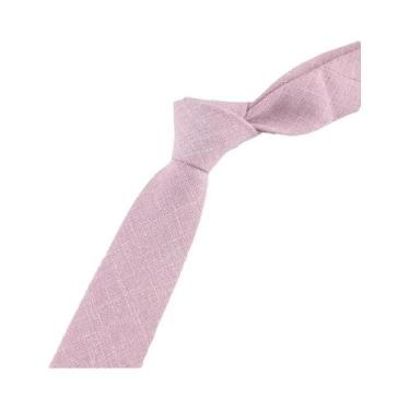 Imagem de Gravata Masculina Slim De 6cm 100% Algodão Feita À Mão Alta Qualidade 