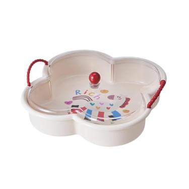 Imagem de ＫＬＫＣＭＳ Bandeja dividida para servir frutas secas, travessa para armazenar biscoitos e doces, ideal para servir na mesa da cozinha e receber convidados, Sem Tampa