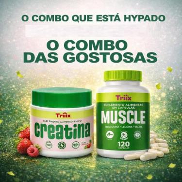 Imagem de Creatina 3 em 1 Triiix Perfect 150 Gramas para 30 dias Concentrada Ori
