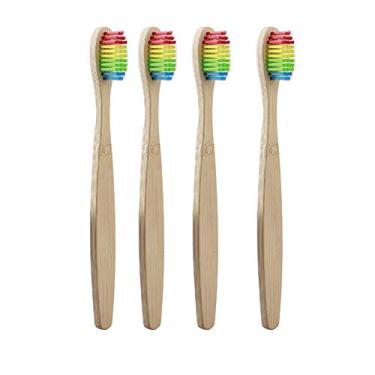 Imagem de Dioche Escovas de Dente de Bambu, Macias para Gengivas Sensíveis e Limpeza Profunda, Alça Fácil para Conforto e Controle (6)