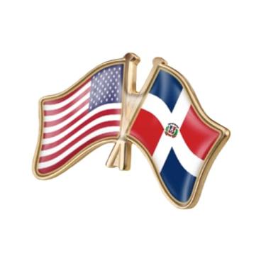 Imagem de QTAOEIONG Bandeiras dos Estados Unidos, EUA, América, EUA e muitos outros países, broche de liga de amizade com cruz, 1.3x0.9inch/32x23mm, Metal, Sem Pedra Preciosa