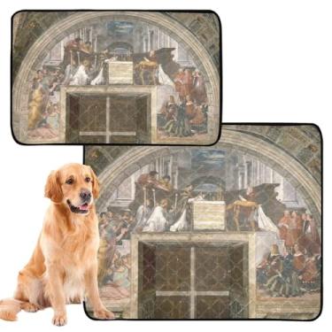Imagem de TSENQUE Almofadas laváveis para animais de estimação, Raphael, cardeal, virtudes teológicas, gatos, reutilizável, absorvente para animais de estimação, tapete impermeável para cercadinho para cães