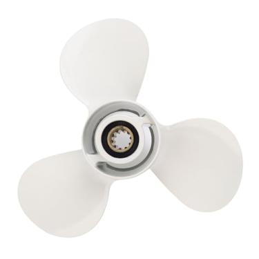 Imagem de Zhjvihx Hélice Externa, Hélice de Motor de Barco de Liga de Alumínio de 3 Lâminas Com Passo de 9 7/8x13 Diâmetro para Substituição de Motor Externo de 20 25 30, Peças de Barco