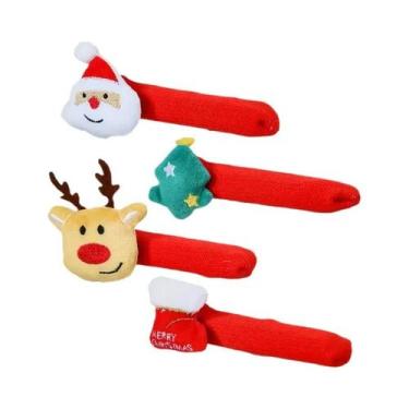 Imagem de 4 conjuntos de decoração de maçaneta de porta de Natal, incluindo sino