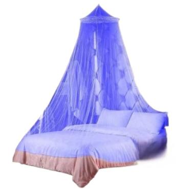 Imagem de Mosquiteiro de Teto Rendinha Filó com Elástico – Casal, Solteiro e Cama Box | Proteção Contra Mosquitos(LILÁS)