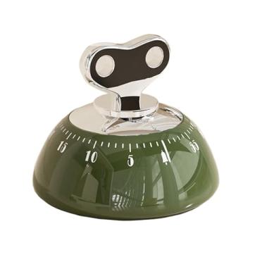 Imagem de Temporizador visual de cozinha para cozinhar, relógio de cozinha com alarme alto, temporizadores para sala de aula, casa e estudo, temporizador de mesa mecânico, sem necessidade de pilhas, traseira