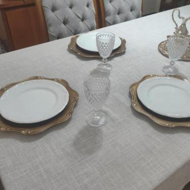 Imagem de Toalha de mesa cambraia 4 lugares 150x170 cor:palha - ALGOESTER, PALHA