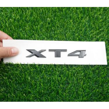 Imagem de 1 peça XT4 Emblema traseiro porta-malas Decklid letra 3D crachá placa de identificação decalque esportivo substituição para XT4 (preto brilhante)
