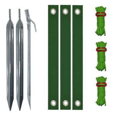 Imagem de Estacas e Suportes para Árvores | Ferramenta de Estacas de Ancoragem para Plantas,Kit de Correção de Inclinação de Plantas | Para Jardim Relvado Estufa Pátio Vedação Treliça e Paisagismo
