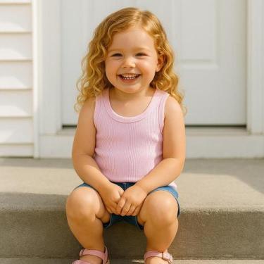 Imagem de Kit 5 Camisetas Regata Verão Bebê Algodão Macio P ao 3 Menino Menina -