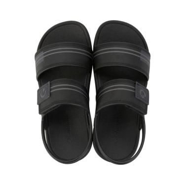 Imagem de Sandália Flats Cartago Preta e Grafite Juvenil Masculina CARTAGO-Unissex