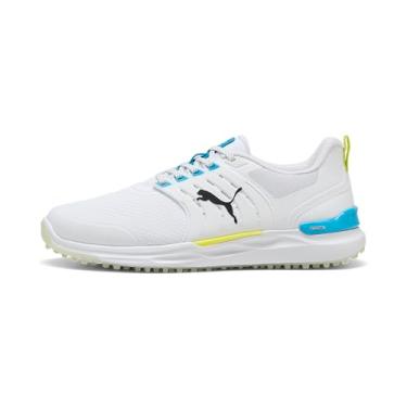 Imagem de PUMA Tênis de golfe masculino Ignite Elevate 2, Puma Spritz azul-maçã com velocidade branca, 44