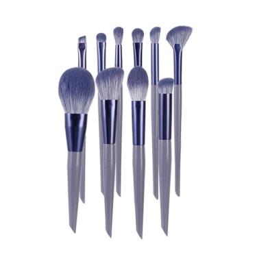 Imagem de Dioche Conjunto de Pincéis de Maquiagem de 10 Unidades, Fibras Sintéticas Macias e Densas para Corretivo de pó Solto de Sombra, Com Bolsa de Malha para Fácil Armazenamento e Viagem