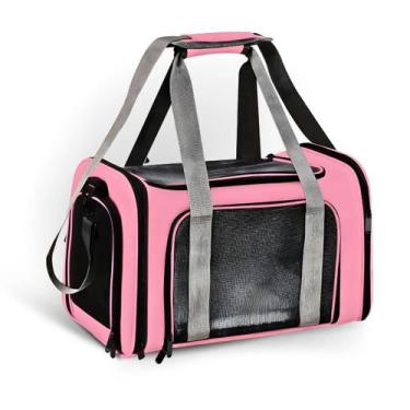 Imagem de Bolsa De Viagem Para Transporte Pet Rosa - Generica
