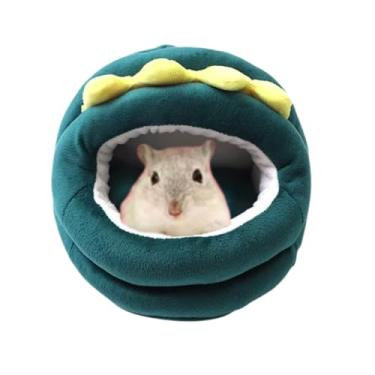 Imagem de Copfeu Cama de hamster para animais de estimação, ninho de algodão quente engrossado no inverno, ninho confortável para dormir, abrigo fofo, adequado para hamsters, porquinhos-da-índia, planadores de