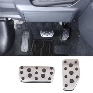 Imagem de Capa de pedal de freio e acelerador compatível com Subaru Forester 2019-2024/XV 2018-2023/Impreza 2016-2021, substituição de capas de pedal de transmissão automática antiderrapante, tampa de pedal de