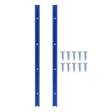 Imagem de FTVOGUE Carpintaria T Faixas Liga de Alumínio Durável Azul Oxidado Universal Corte Duplo Slot Ferroviário para Serra Mesa Roteador Bancada 2 Peças 400mm