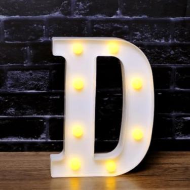 Imagem de Luzes LED para letreiro - Letreiros de alfabeto personalizáveis para casa, casamento, decoração de festa de aniversário e decoração de parede