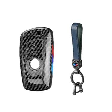 Imagem de Capa de fibra de carbono para chave de carro, compatível com bmw f30 f20 f10 f18 f22 f01 x3 x4 f06 f02 m3 m5 chaveiro acessórios de estilo automático(Style11)