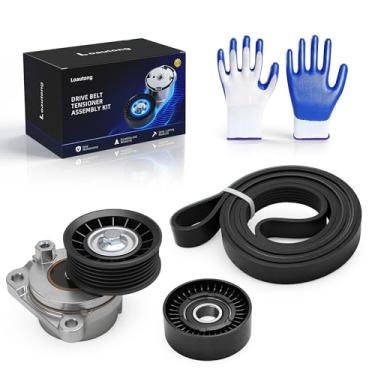 Imagem de Loautong Kit de polia tensora de correia de transmissão para Ford Focus SEL 2009-2011, para Focus S/SE/SES 2007-2011, para Transit Connect XLT 2012-2013, para Transit Connect XL/XLT 2010-2013, 90K