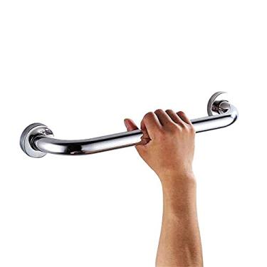 Imagem de Corrimões, suporte de pega, corrimão, barra de apoio para banheiro, aço inoxidável, cromado, corrimão com fixações ocultas para idosos que vivem A