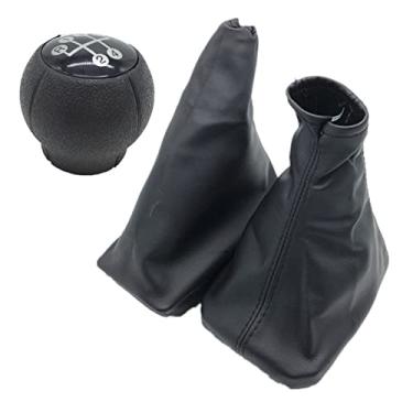 Imagem de Tsinesla Manípulo de mudança de marchas de carro para OPEL para Corsa C (01-06) para TIGRA B (04-12) para Combo C (01-11) Manual de 5 velocidades Manípulo de câmbio de marchas de couro polaina de