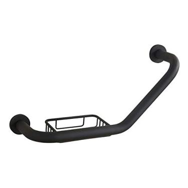 Imagem de Barra de apoio para chuveiro, barra de apoio de banheiro, barras de apoio de cobre, corrimãos de banheiro com caixa de sabonete, chuveiro para idosos, segurança antiderrapante, apoio de braço de