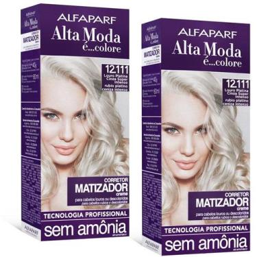 Imagem de Alta Moda kit c/2 Corretor Matizador 12.111 Louro Platina Cinza Super 
