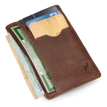 Imagem de Carteira Porta Cartão Para Rg Cédulas Cartões Couro Legítimo - Ello Gr