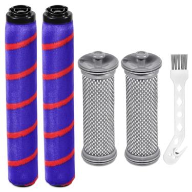 Imagem de KingBra 2 pré-filtros e 2 escovas de rolo, acessórios de reposição para aspirador de pó compatíveis com aspirador de pó sem fio Tineco A10/A11 Hero A10/A11 Master PURE ONE S11/S12