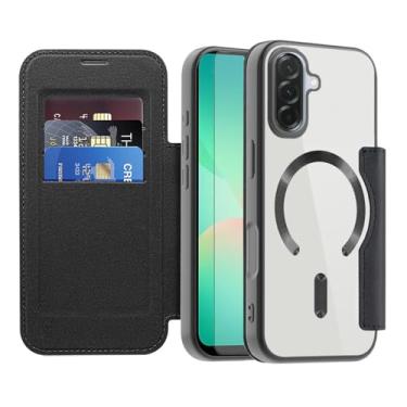 Imagem de Asuwish Capa de telefone para Samsung Galaxy A26 5G capa carteira magnética com protetor de tela de vidro temperado flip porta-cartão de crédito bloqueio RFID slot robusto acessórios para celular A 26
