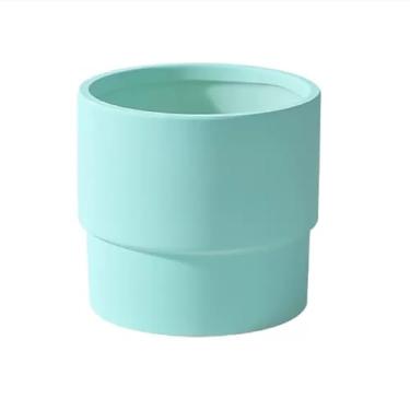 Imagem de Vaso de flores de cor sólida, simples, reto, fechado, redondo, vaso de cerâmica, plantas suculentas, plantas verdes, vasos de flores (verde, pequeno)