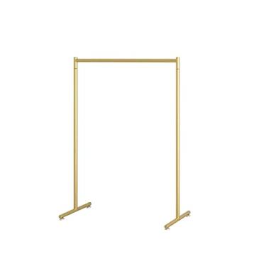 Imagem de Cabideiro para corredor piso interno quarto cabideiro único tipo haste simples varal para secagem de roupas suporte de chapéu de vara (dourado, médio)