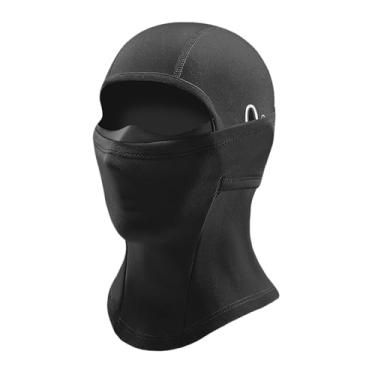 Imagem de Generic Balaclava infantil, máscara de esqui, máscara facial de inverno multifuncional, proteção térmica à prova de vento, cobertura total do rosto e proteção, Preto