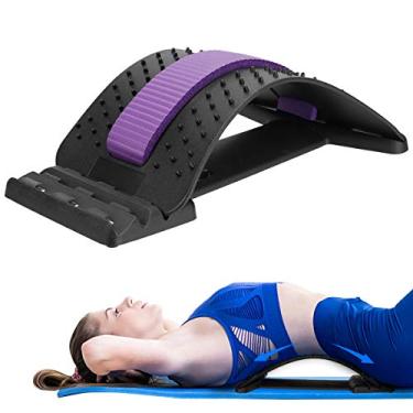 Imagem de HONGJING Maca para as costas, bolacha nas costas para alívio da dor nas costas, tração lombar com massagem de acupressão, ótimo para hérnia de disco, ciática, escoliose